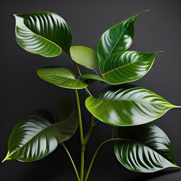 Dunkelgrüne Blätter der Philodendron-Art Philodendron speciosum, der tropischen Laubkletterpflanze