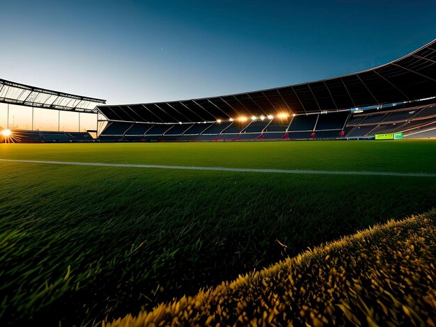 Dunkelstes leeres Sport-Rugbystadion