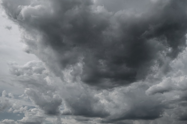 Dunkle Sturmwolken vor dem Regen benutzt für Klimahintergrund.