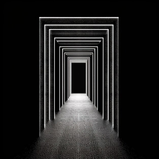 Foto dunkler heller tunnel