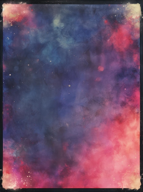 Dunkles Aquarell-Vintage-Papier mit Neon-Astronomie-Sterne