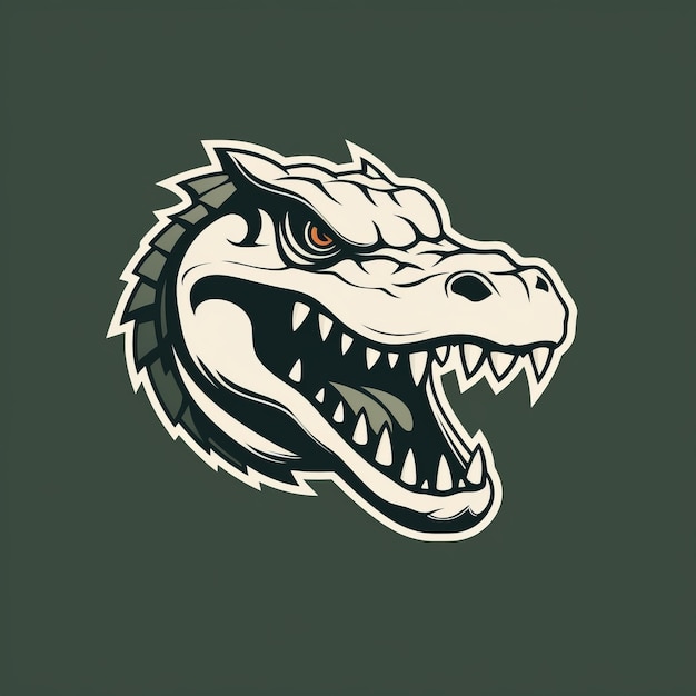 Dunkles und detailliertes Gator-Head-Logo-Design