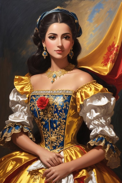 Duquesa de Espanha Ilustração de pintura a óleo
