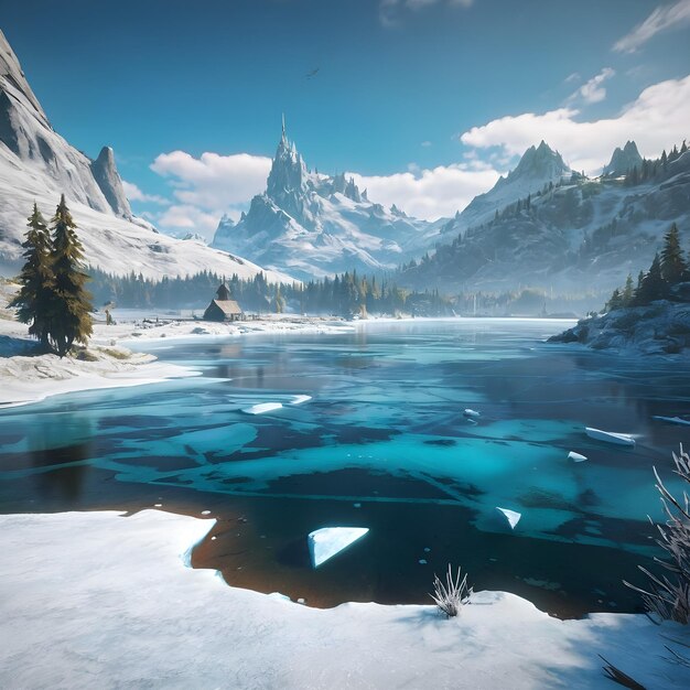 Durante a estação de inverno, há uma qualidade mágica a ser encontrada num lago congelado.