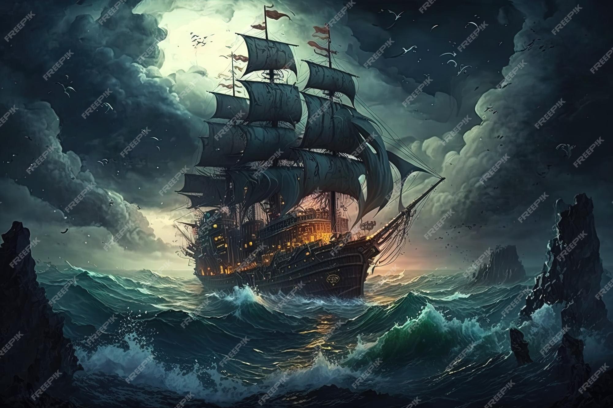 A tempestade está chegando Os piratas atacam 