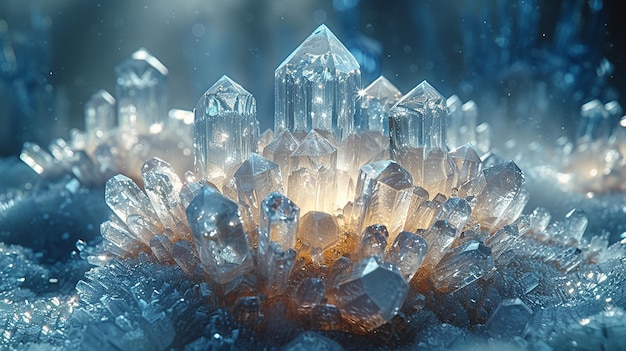 Foto durchsichtige eiskristall-utopie eine tapete