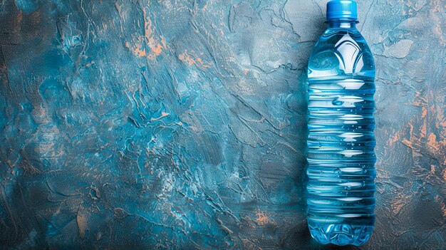 Durchsichtige Wasserflasche schlanke und nachhaltige Darstellung von Hydratation und Gesundheitsbewusstsein