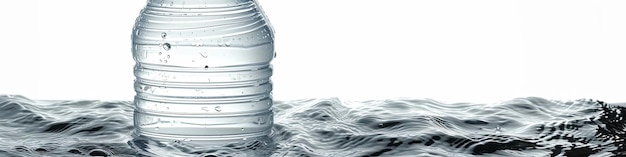 Durchsichtige Wasserflasche schlanke und nachhaltige Darstellung von Hydratation und Gesundheitsbewusstsein