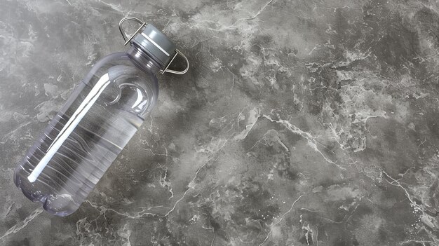 Durchsichtige Wasserflasche schlanke und wesentliche Hydratation, die Umweltverantwortung verkörpert