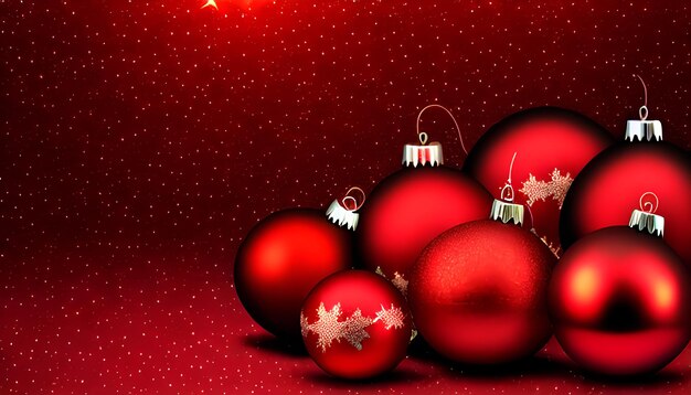 Foto durchsichtiger weihnachtshintergrund mit realistischen roten ballen