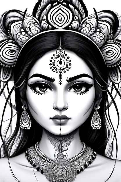 Durga puja foto colorida y welpapar