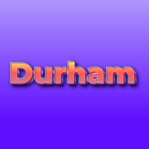 Durham Efecto de texto JPG degradado fondo púrpura tarjeta foto