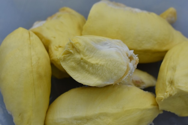 durian A fruta durian é uma fruta sazonal popular que é doce e deliciosa