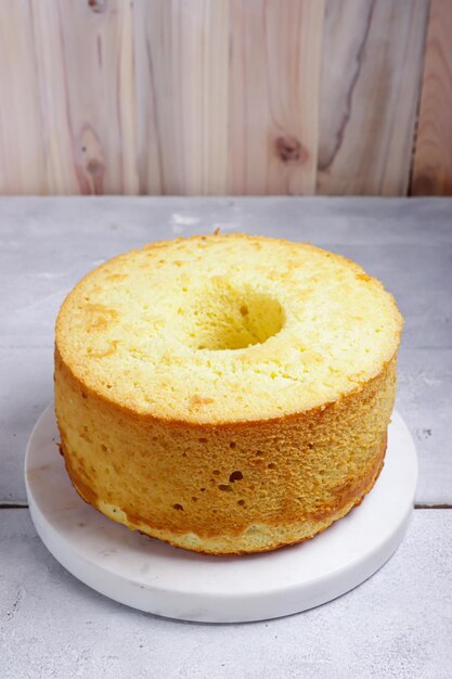 Foto durian chiffon cake uma variação típica de bolo asiático