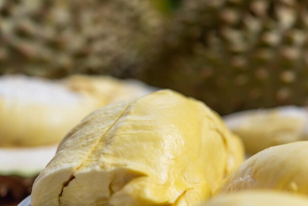 Foto el durian es el rey de la fruta en tailandia y asia.