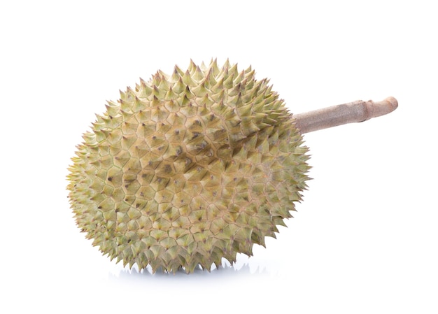 Durian isoliert auf weißem Hintergrund