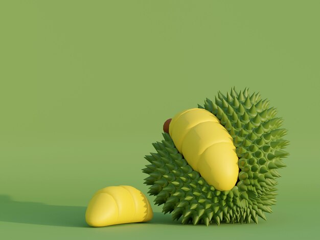 Durian ist eine Frucht, die als König der Früchte Südostasiens bezeichnet wird