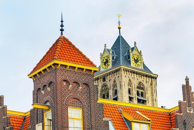 Dutch House Tower in Haag, Holland, in Nahaufnahme