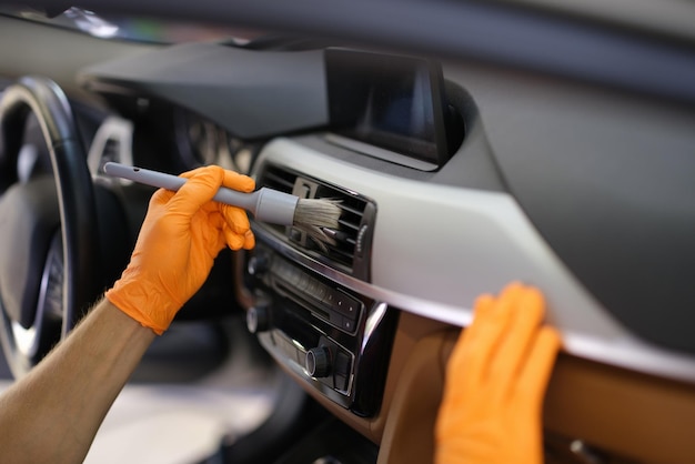 Duto de ar de limpeza mecânica de carros com escova fechada