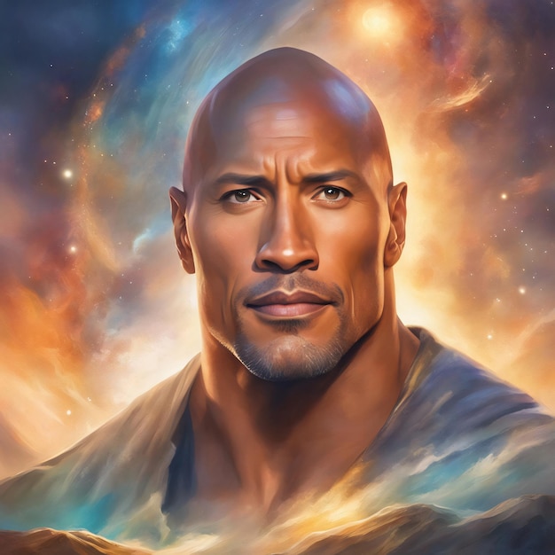 Dwayne Johnson actor estadounidense retrato de escena de la película