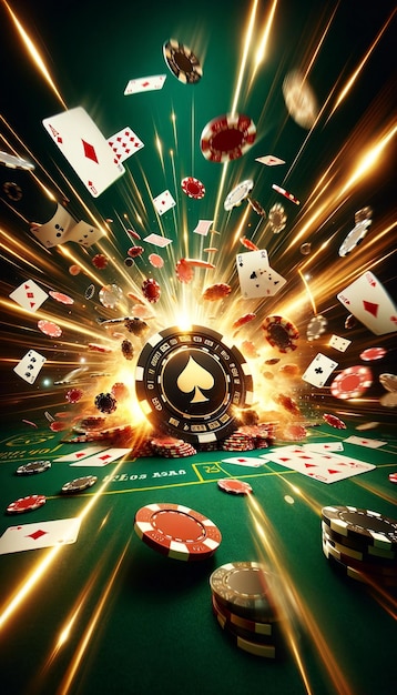 Dynamic Casino Aufregung Spades Chip Golden Burst