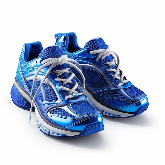 Dynamic Vibes Untied Blue Sports Shoe Pronto para a Ação