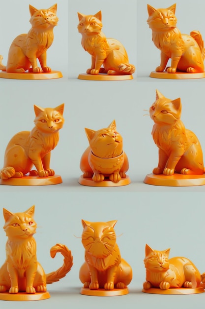 Dynamische 3D-Katze