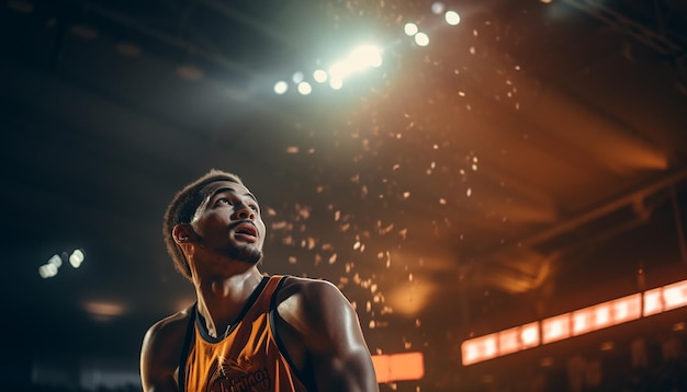 Dynamische Basketball-Redaktionsfotografie in Aktion