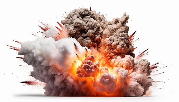 Dynamische Energie löst faszinierende Bilder einer Explosion aus