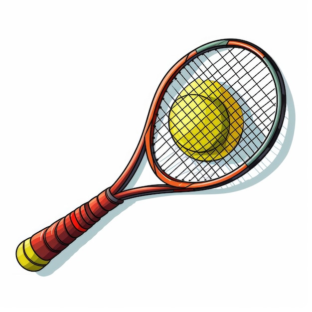 Dynamisches Duo Ein perfekter Tennis-Rackettball-Clipart