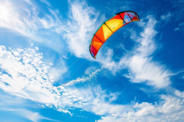 Foto dynamisches kite-surfen abenteuer