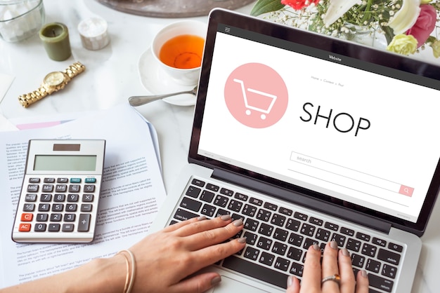 E-Commerce-Shop Online-Homepage-Verkaufskonzept