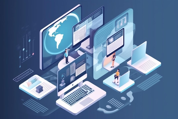 E-Learning-Bildungskonzept: Online-Lernen mit Webinar-Video-Tutorial-Internet-Lektionen