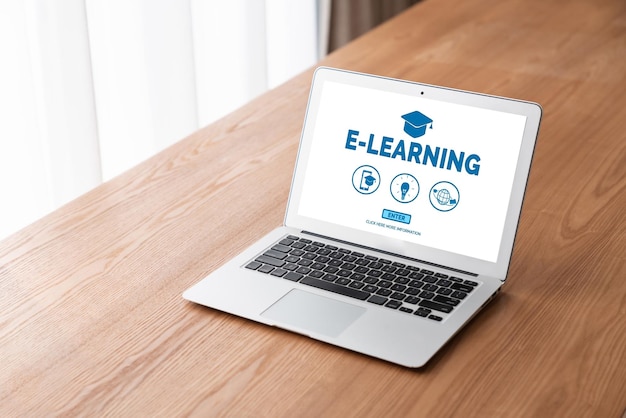 E-Learning-Website mit moderner Software für Studenten zum Lernen im Internet