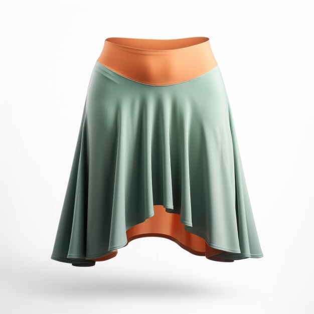 E leggings de saia verde laranja com detalhes com estilo unreal engine 5