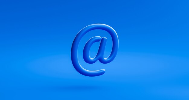 E-Mail-Adressensymbol Logo-Kommunikations-Mail oder Geschäfts-Website-Kontaktnachrichtensymbol beim Senden von Newsletter-Hintergrund mit E-Mail-Support-Postfach 3D-Rendering.