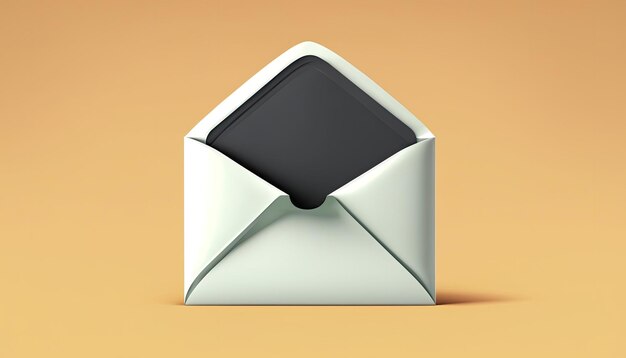 E-Mail-Nachricht oder Umschlagsymbol 3D-Rendering. Vektorumschlag isoliert auf dem Hintergrund. Newsletter abonnieren