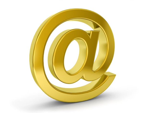 E-Mail-Symbol aus Gold
