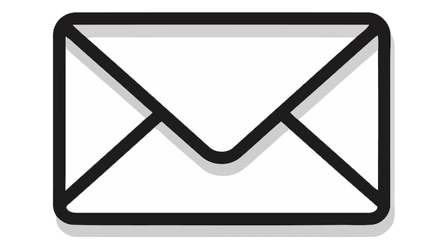 E-Mail-Umschlag-Symbol-Vektor-Illustration auf weißem Hintergrund
