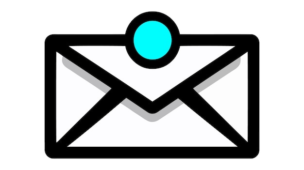 E-Mail-Umschlag-Symbol-Vektor-Illustration auf weißem Hintergrund