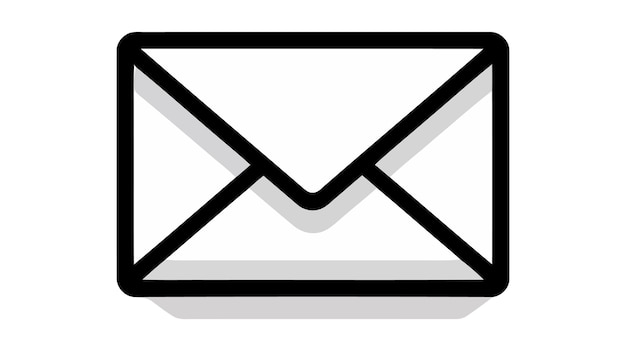 E-Mail-Umschlag-Symbol-Vektor-Illustration auf weißem Hintergrund