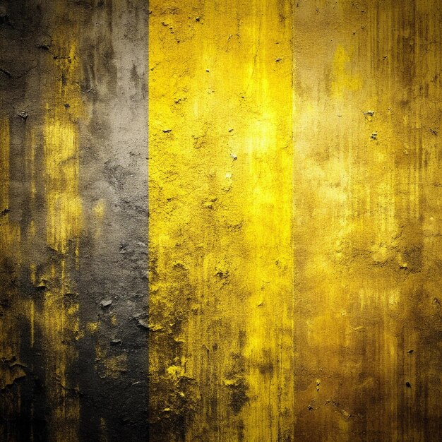 e preto grunge parede texturizado fundo amarelo