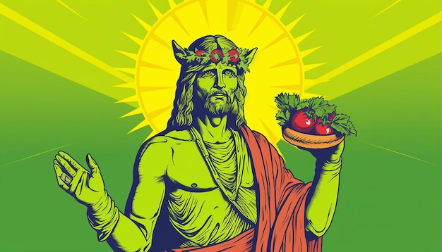 E se os veganos fossem os verdadeiros cristãos ao estilo dos anos 80, cor verde ácido
