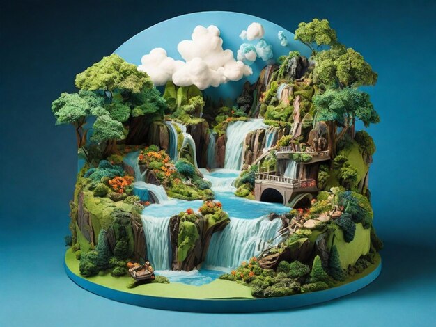 Earths Majesty 3D Scene Celebrating Natures Grandeur no Dia da Terra