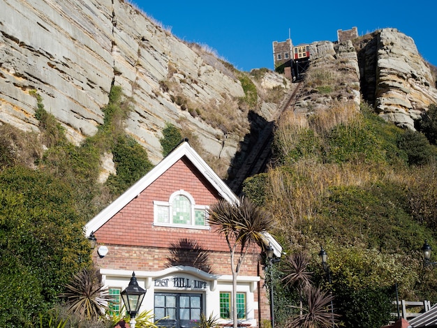 East hill funicular railway em hastings