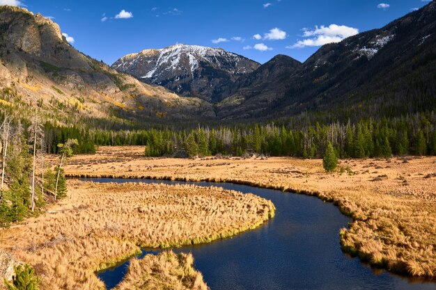 East Inlet Creek no Parque Nacional das Montanhas Rochosas