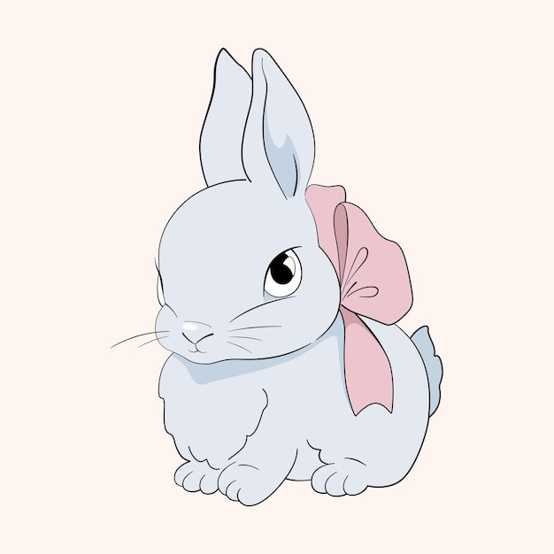 Easter bunny Cute Girlish bunnies for kids Rabbit or hare spring festive animal