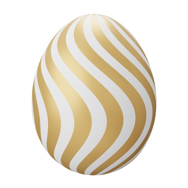 Easter Egg 3D-Render-Illustration isoliert auf weißem Hintergrund