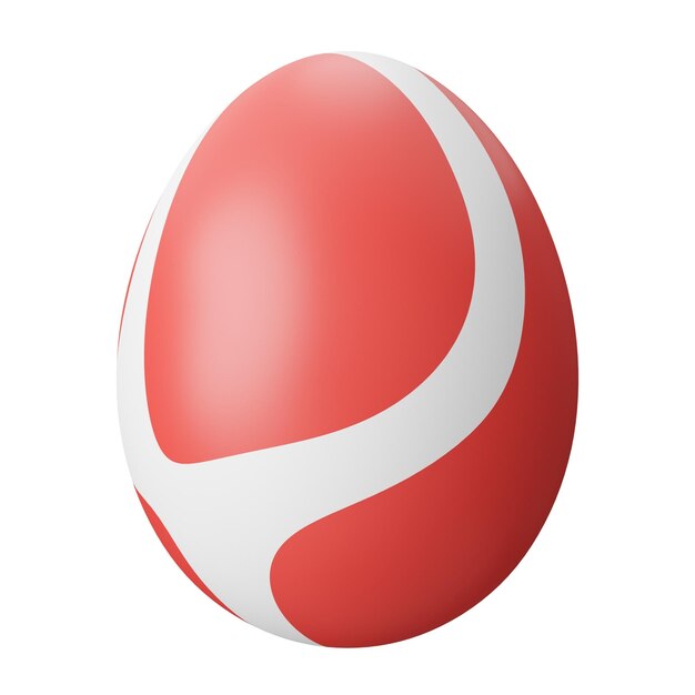 Easter Egg isoliert 3D-Render-Illustration