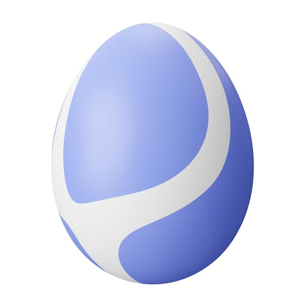 Easter Egg isoliert 3D-Render-Illustration